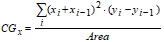 Shape Center of Gravity, X-coordinate