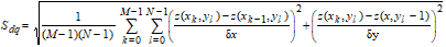 Root Mean Square Gradient Roughness Parameter, Sdq